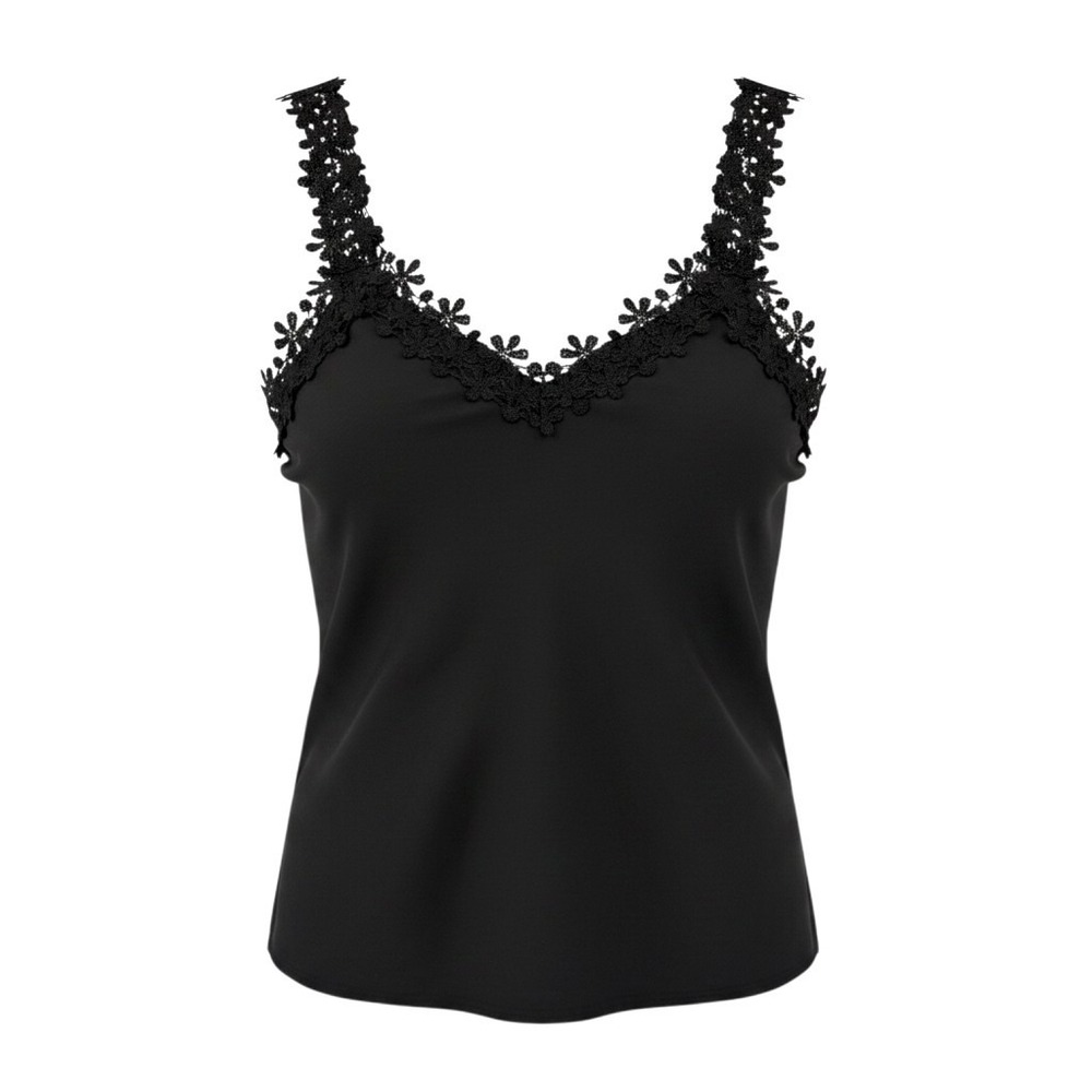 Lace Trim Camisole Sz M Gothic Romantic Coquette Lingerie Inspired Layering